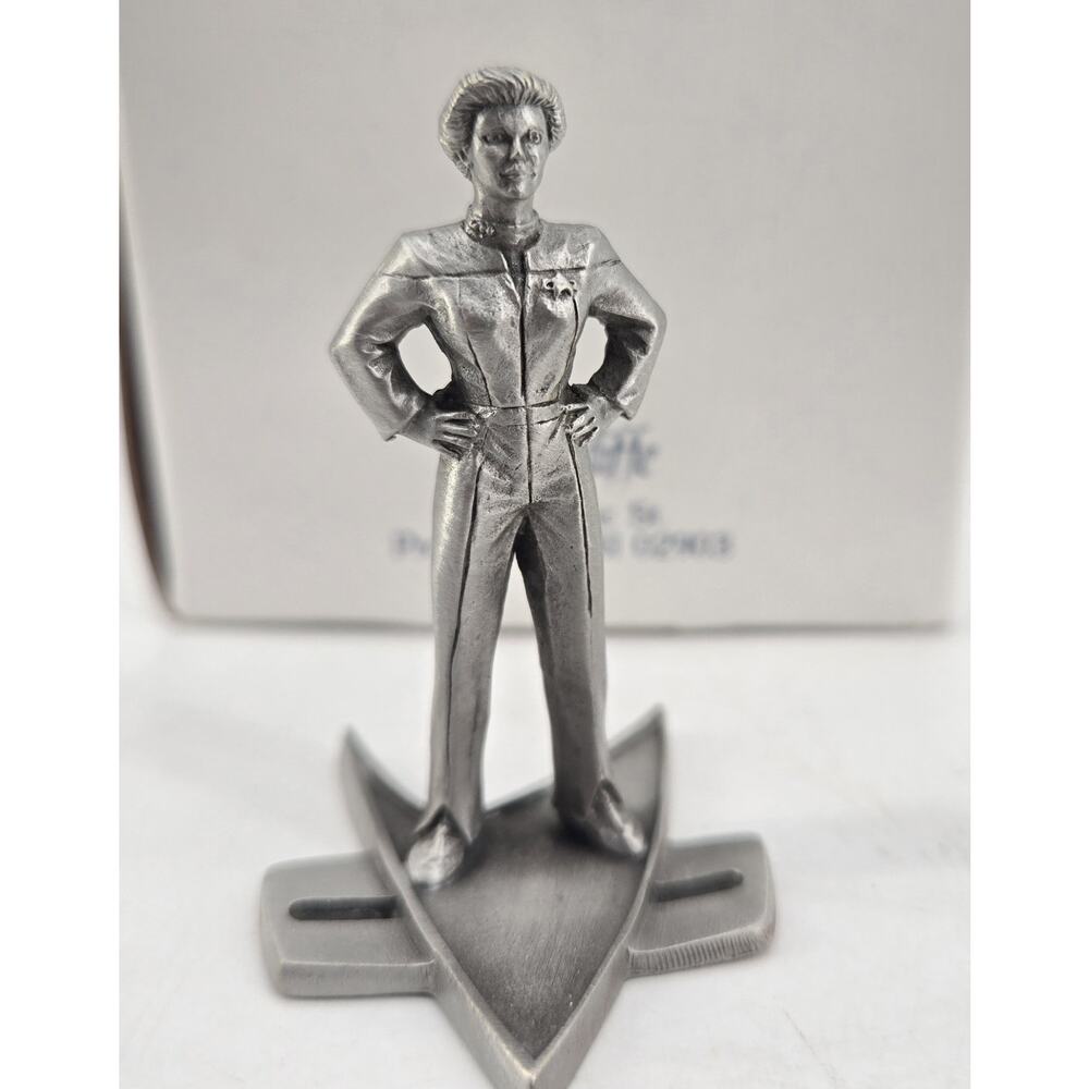 Vintage 90s Limited Edition Pewter Rawcliffe Star Trek Figurine Captain Janeway